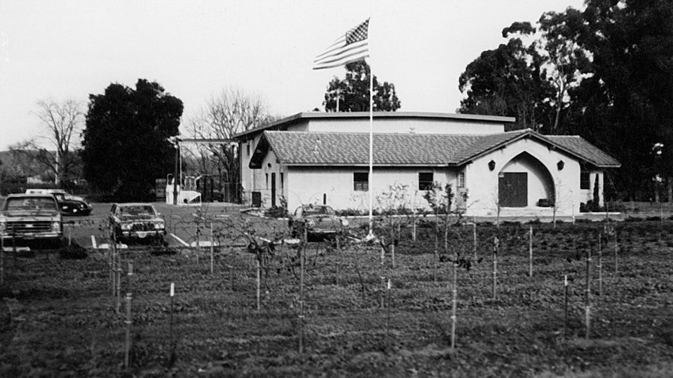 Older black & white picture of Madonna Estate Winery